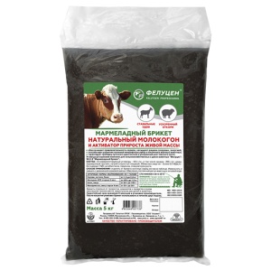 Фелуцен УК2-2 Мармеладный брикет для с/х и диких животных 5кг мешок "Капитал Прок" 1/3